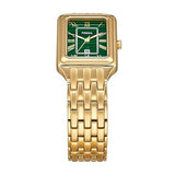 Fossil Raquel Three Hand Date Green Dial Gold Steel Strap Watch For Women - ES5341