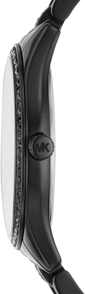 Michael Kors Lauryn Quartz Black Dial Black Steel Strap Watch For Women - MK4337