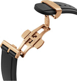 Daniel Wellington Iconic Motion Black Dial Rubber Strap Watch For Women - DW00100426