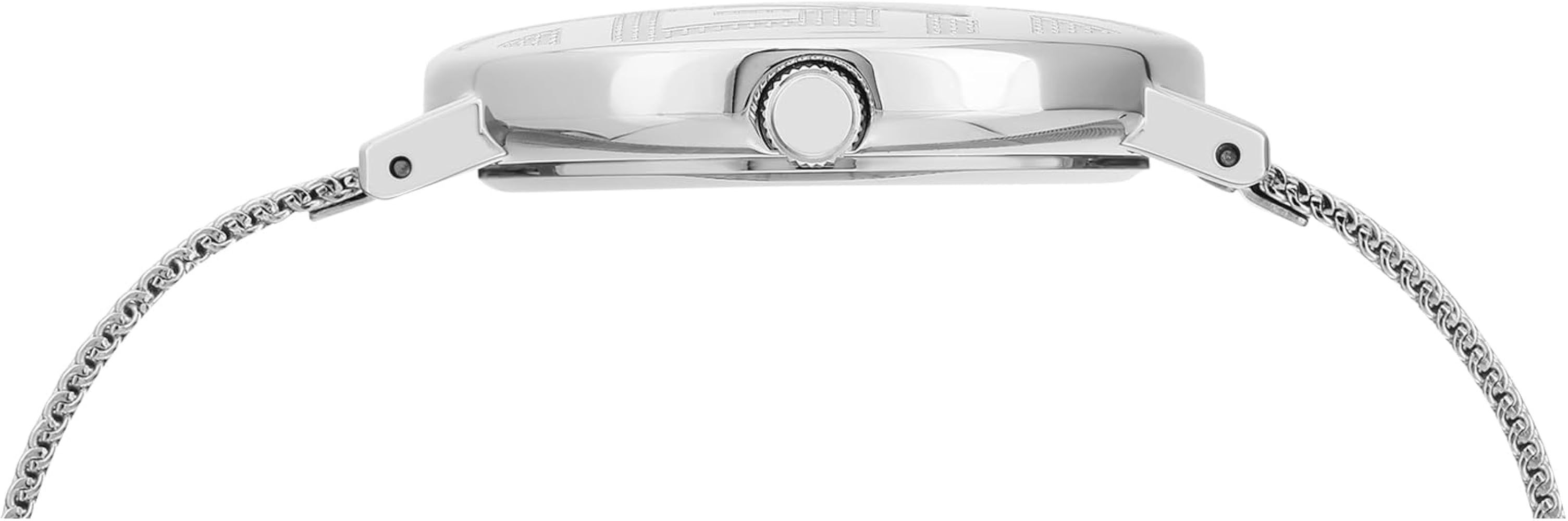 Guess Iconic Quartz Silver Dial Silver Mesh Bracelet Watch For Women - GW0527L1