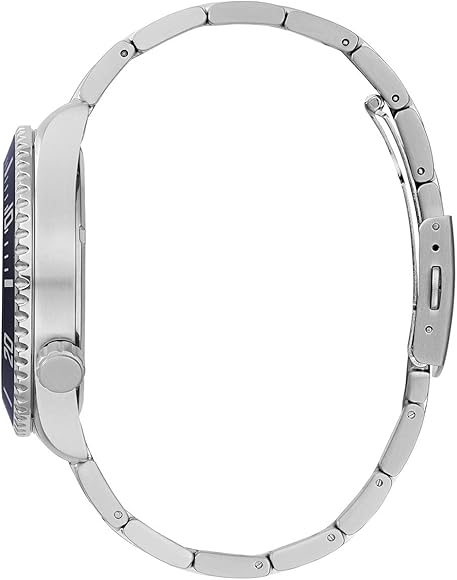 Guess Axle Multifunction Black Dial Silver Steel Strap Watch For Men - GW0488G1