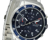 Tommy Hilfiger Jimmy Chronograph Quartz Blue Dial Silver Steel Strap Watch For Men - 1791949