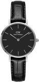 Daniel Wellington Classic Petite Reading Black Dial Black Leather Strap Watch For Women - DW00100235