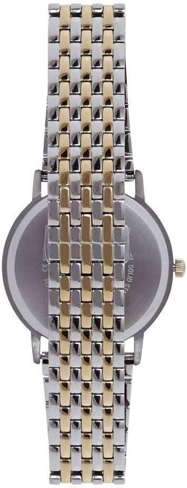 Emporio Armani Kappa Quartz Black Dial Two Tone Mesh Bracelet Watch For Men - AR11228