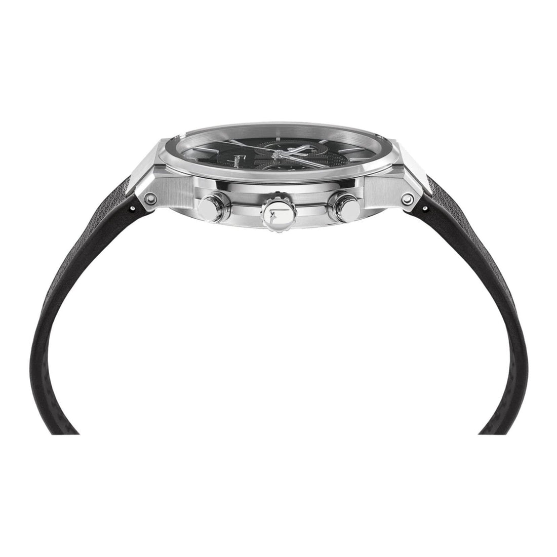 Salvatore Ferragamo Sapphire Chrono Black Dial Black Silicone Strap Watch for Men - SFME00121
