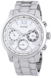 Guess Sunrise Multifunction Quartz White Dial Silver Steel Strap Watch For Women - W0330L3