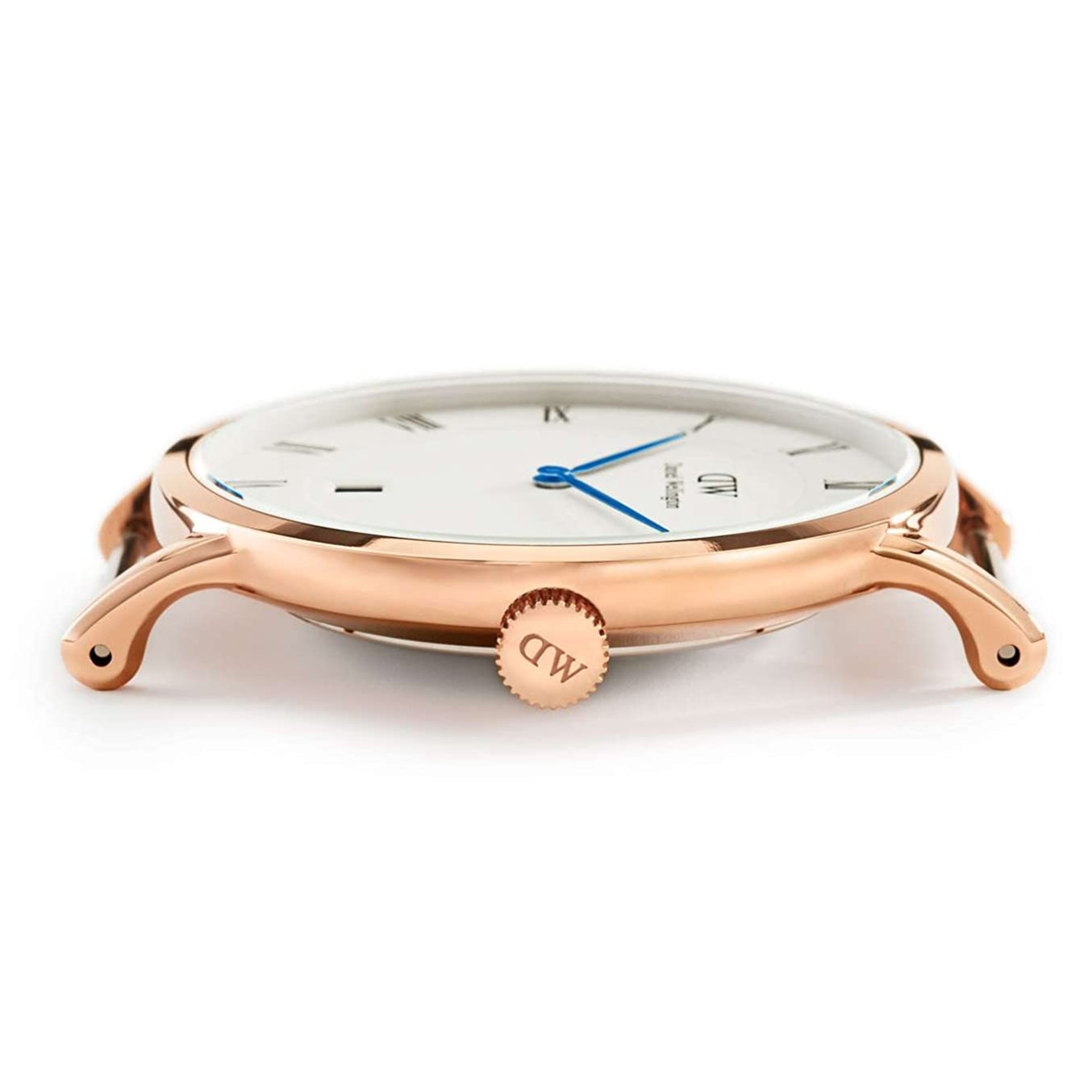 Daniel Wellington Dapper York White Dial Brown Leather Strap Watch For Men - DW00100085