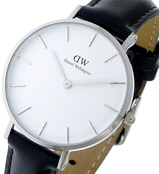 Daniel Wellington Classic Petite Reading White Dial Black Leather Strap Watch For Women - DW00100185