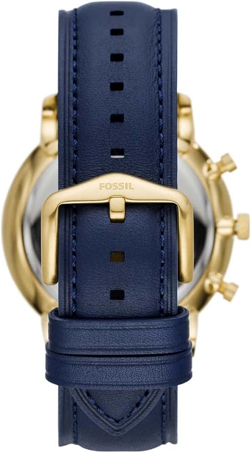 Fossil Neutra Chronograph Blue Dial Blue Leather Strap Watch for Men - FS5790