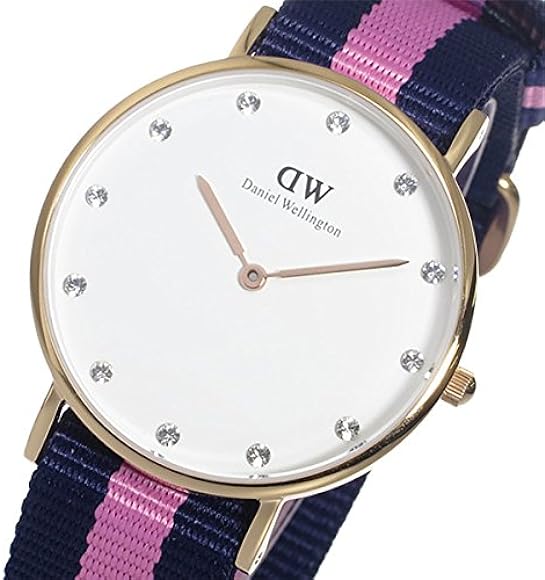 Daniel Wellington Classy Winchester White Dial Two Tone NATO Strap Watch For Women - DW00100077