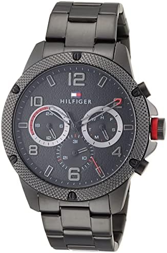 Tommy Hilfiger Blaze Chronograph Black Dial Black Steel Strap Watch For Men - 1792030