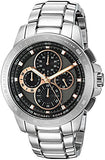 Michael Kors Ryker Chronograph Black Dial Silver Steel Strap Watch For Men - MK8528