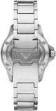 Emporio Armani Diver Automatic Green Dial Silver Steel Strap Watch For Men - AR60061