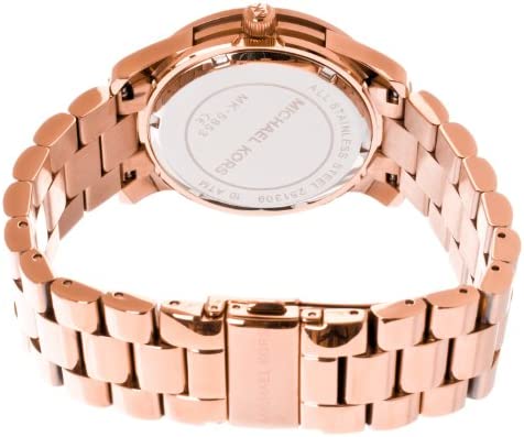 Michael Kors Runway Rose Gold Dial Rose Gold Steel Strap Watch For Women - MK5853