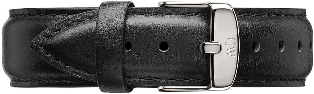 Daniel Wellington Classic Sheffield White Dial Black Leather Strap Watch For Men - DW00100020