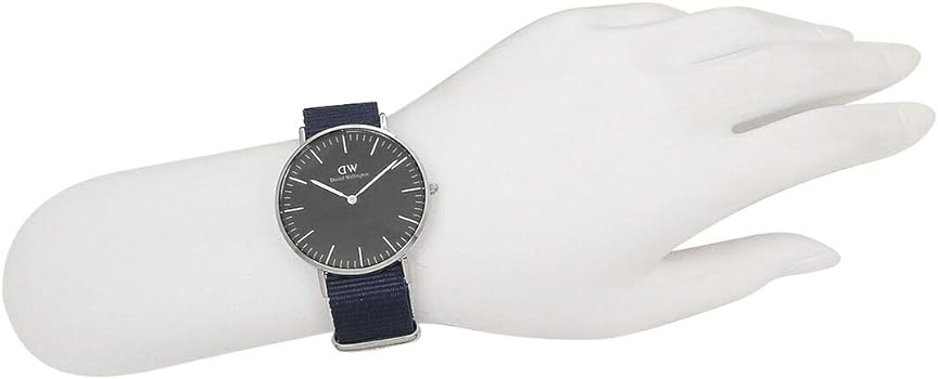 Daniel Wellington Classic Bayswater Black Dial Black NATO Strap Watch For Women - DW00100282