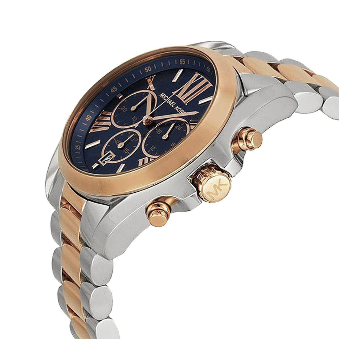 Michael Kors Bradshaw Blue Dial Two Tone Steel Strap Watch for Women - MK5606