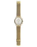 Emporio Armani Aviator Chronograph Quartz Beige Dial Gold Mesh Bracelet Watch For Men - AR11315