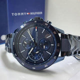 Tommy Hilfiger Bank Quartz Blue Dial Blue Steel Strap Watch for Men - 1791720