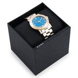 Marc Jacobs Amy Blue Dial Gold Steel Strap Watch for Women - MBM3303