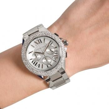 Michael Kors Camille Silver Dial Silver Steel Strap Watch for Women - MK5634