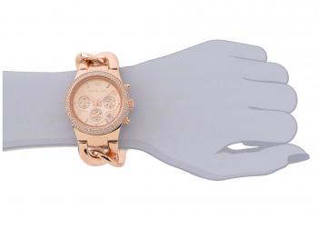 Michael Kors Runway Rose Gold Dial Rose Gold Steel Strap Watch for Women - MK3247