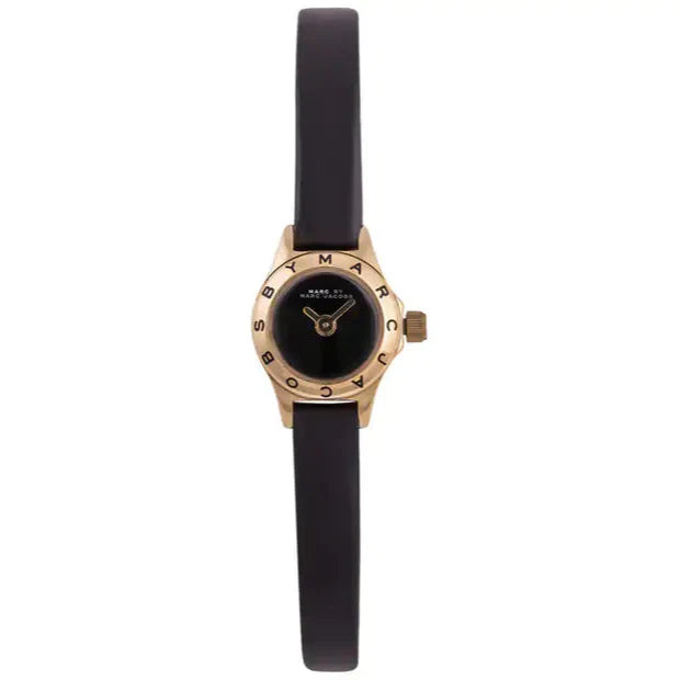 Marc Jacobs Blade Black Dial Black Leather Strap Watch for Women - MBM1345