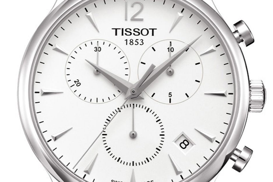 Tissot T Classic Tradition Chronograph White Dial Silver Steel Strap Watch For Men - T063.617.11.037.00
