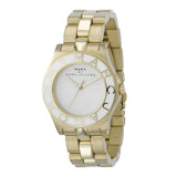 Marc Jacobs Blade White Dial Gold Steel Strap Watch for Women - MBM3050
