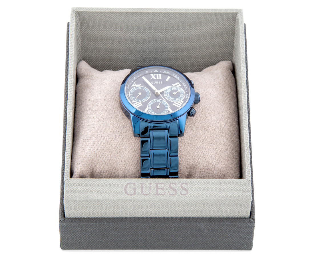 Guess F14 Chronograph Analog Blue Dial Blue Steel Strap Watch For Women - W0448L5