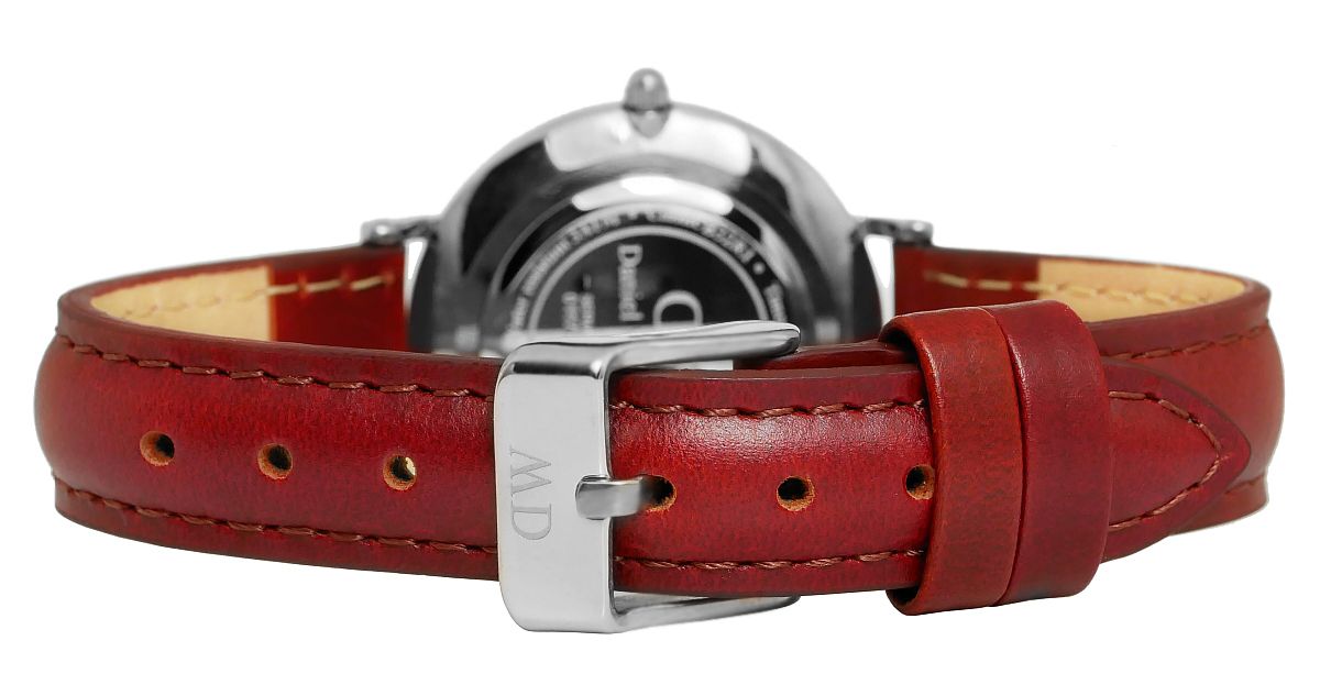 Daniel Wellington Classic Petite St Mawes Black Dial Brown Leather Strap Watch For Women - DW00100181