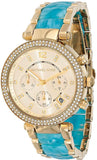 Michael Kors Parker Gold Dial Two Tone Steel Strap Watch for Women - MK6364