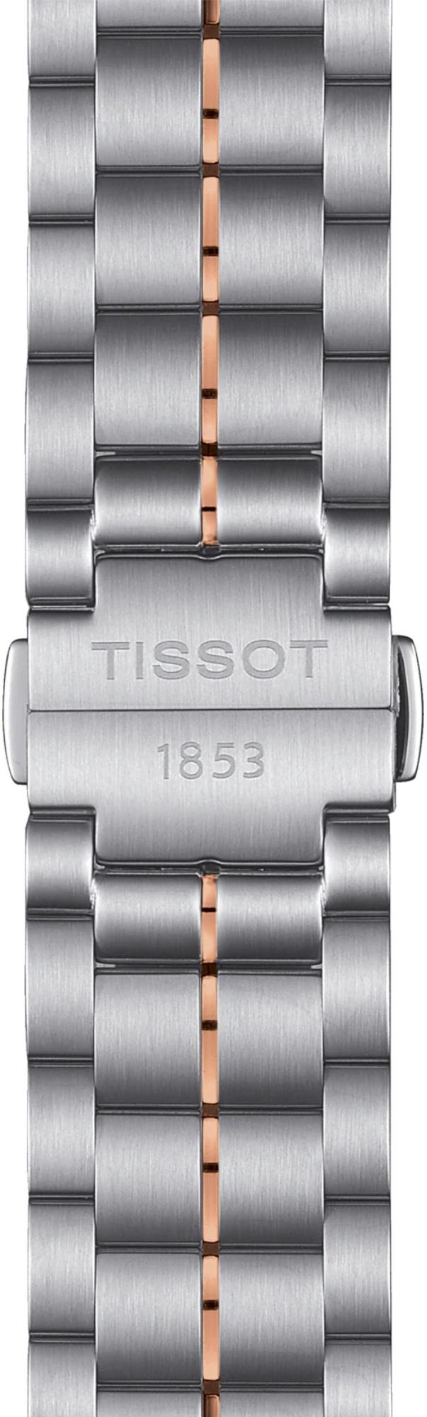Tissot T Classic Luxury Powermatic 80 Black Dial Silver Steel Strap Watch For Men - T086.407.22.067.00