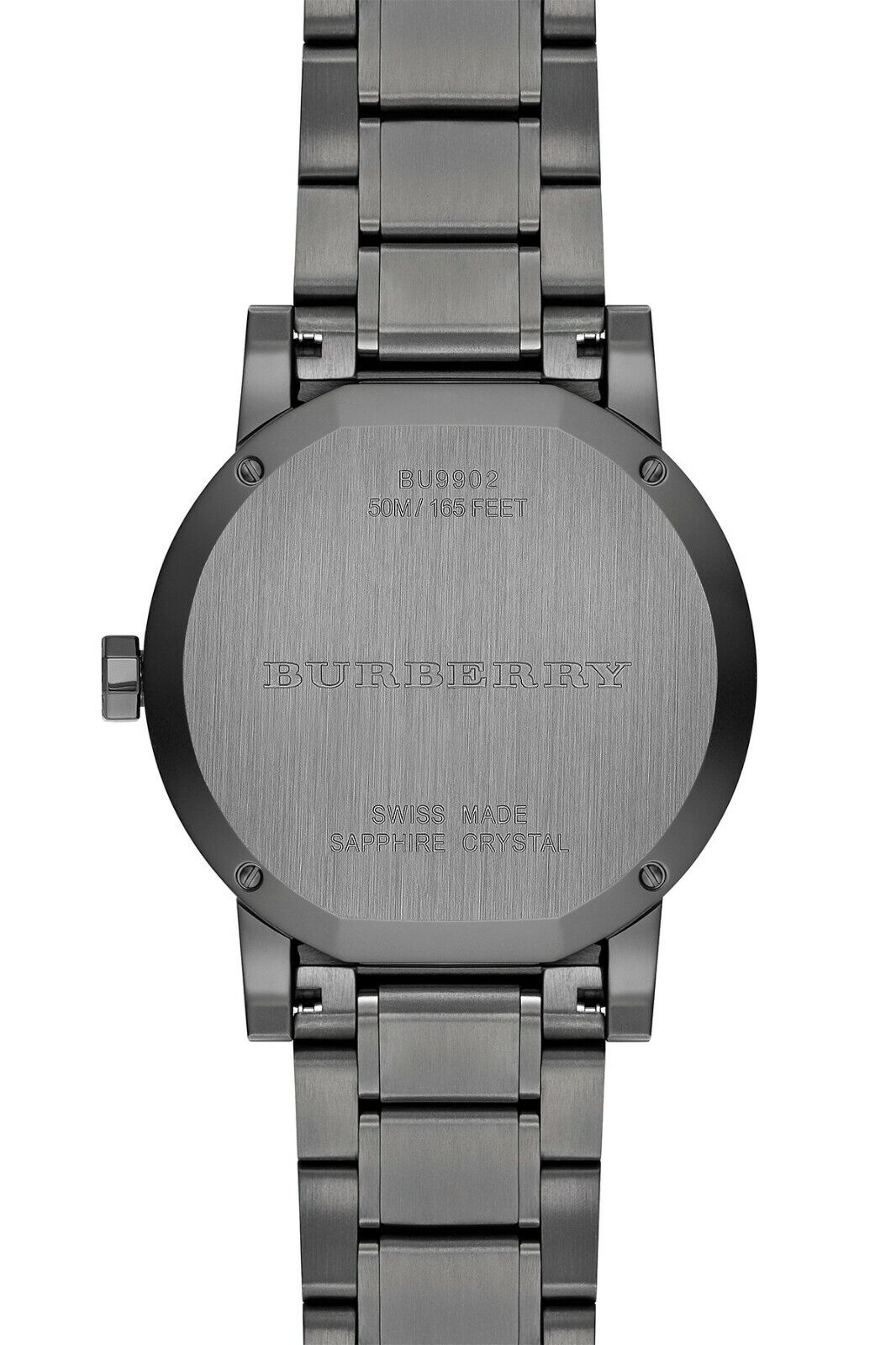 Burberry The City Black Dial Black Steel Strap Watch for Men - BU9902