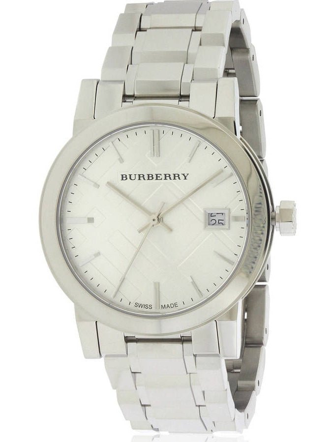 Burberry The City White Dial Silver Steel Strap Watch for Women - BU9100