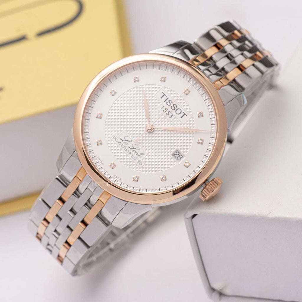 Tissot Le Locle Powermatic 80 Silver Dial Two Tone Steel Strap Watch For Men - T006.407.22.036.01