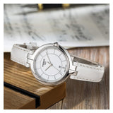Tissot T Lady Flamingo White Dial White Leather Strap Watch For Women - T094.210.16.011.00