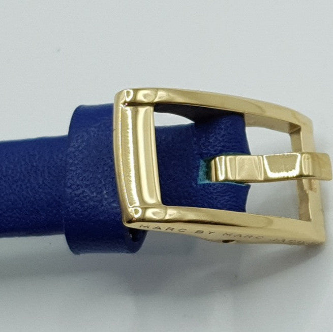 Marc Jacobs Sally White Dial Blue Leather Strap Watch for Women - MBM1354