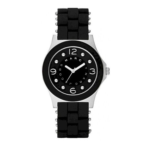Marc Jacobs Pelly Black Dial Black Silicone Strap Watch for Women - MBM2541
