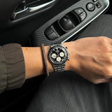 Seiko 5 Sport Black Dial Silver Steel Strap Watch for Men - SSB479P1