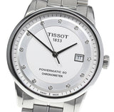 Tissot T Classic Luxury Powermatic 80 White Dial Silver Steel Strap Watch For Men - T086.408.11.016.00