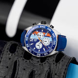 Tag Heuer Formula 1 Gulf Edition Blue Dial Blue Leather Strap Watch for Men - CAZ101N.FC8243