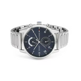 Tommy Hilfiger Kane Blue Dial Silver Steel Strap Watch for Men - 1710401