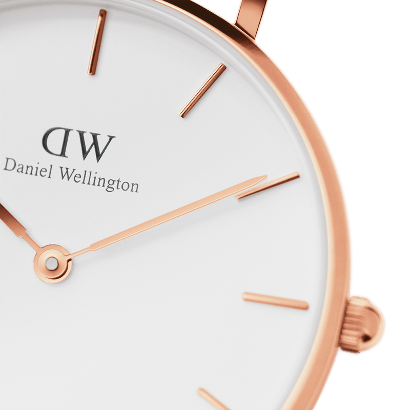 Daniel Wellington Roselyn 3A Petite White Dial Red NATO Strap Watch For Women - DW00100293