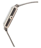 Guess Highline White Dial Silver Mesh Bracelet Watch For Women - W0826L1