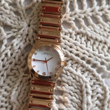Marc Jacobs Amy White Dial Rose Gold Steel Strap Watch for Women - MBM8559