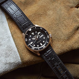 Seiko 5 Sport SKX Automatic Black Dial Black Silicone Strap Watch For Men - SRPD76K1