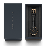 Daniel Wellington Classic Petite Reading Black Dial Black Leather Strap Watch For Women - DW00100223
