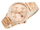 Tommy Hilfiger Carly Rose Gold Dial Rose Gold Steel Strap Watch for Women - 1781788