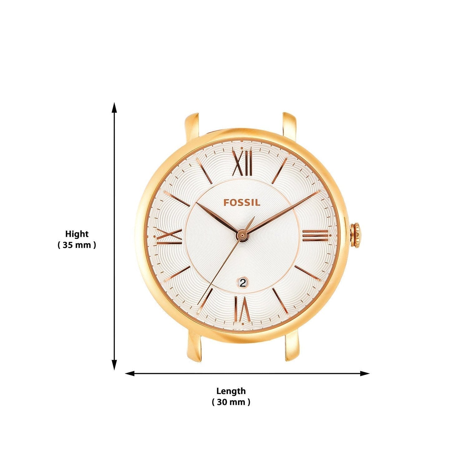 Fossil Jacqueline Mother of Pearl White Dial Gold Mesh Strap Watch for Women - ES4352